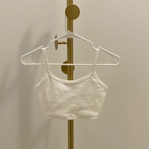 White cropped tank top